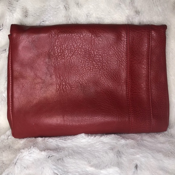 Samsara Red Vegan Leather Clutch - Picture 2 of 4